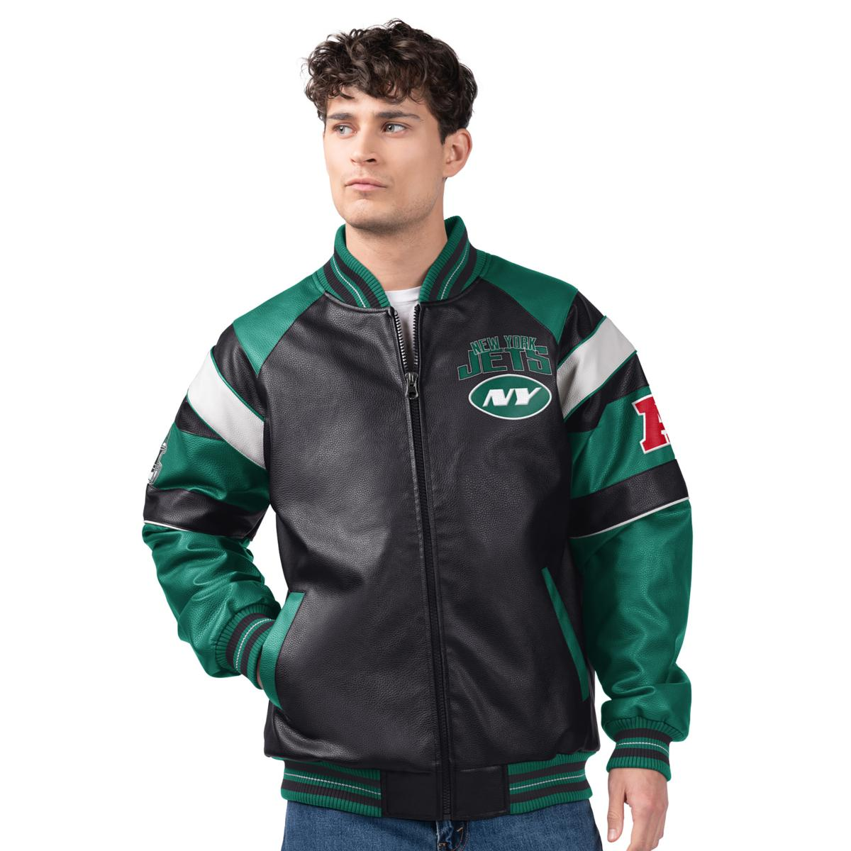 Officially Licensed NFL by Carl Banks Faux Leather Jacket